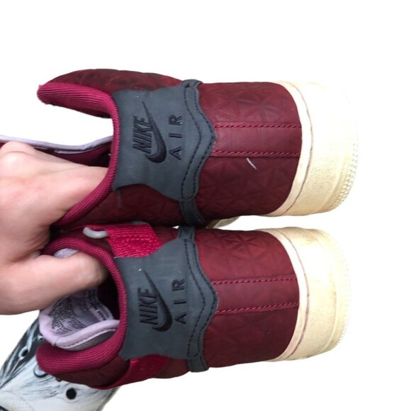 RARE 2016 Nike Air Force 1 High Premium Suede Burgundy Size 10 - Picture 9 of 11